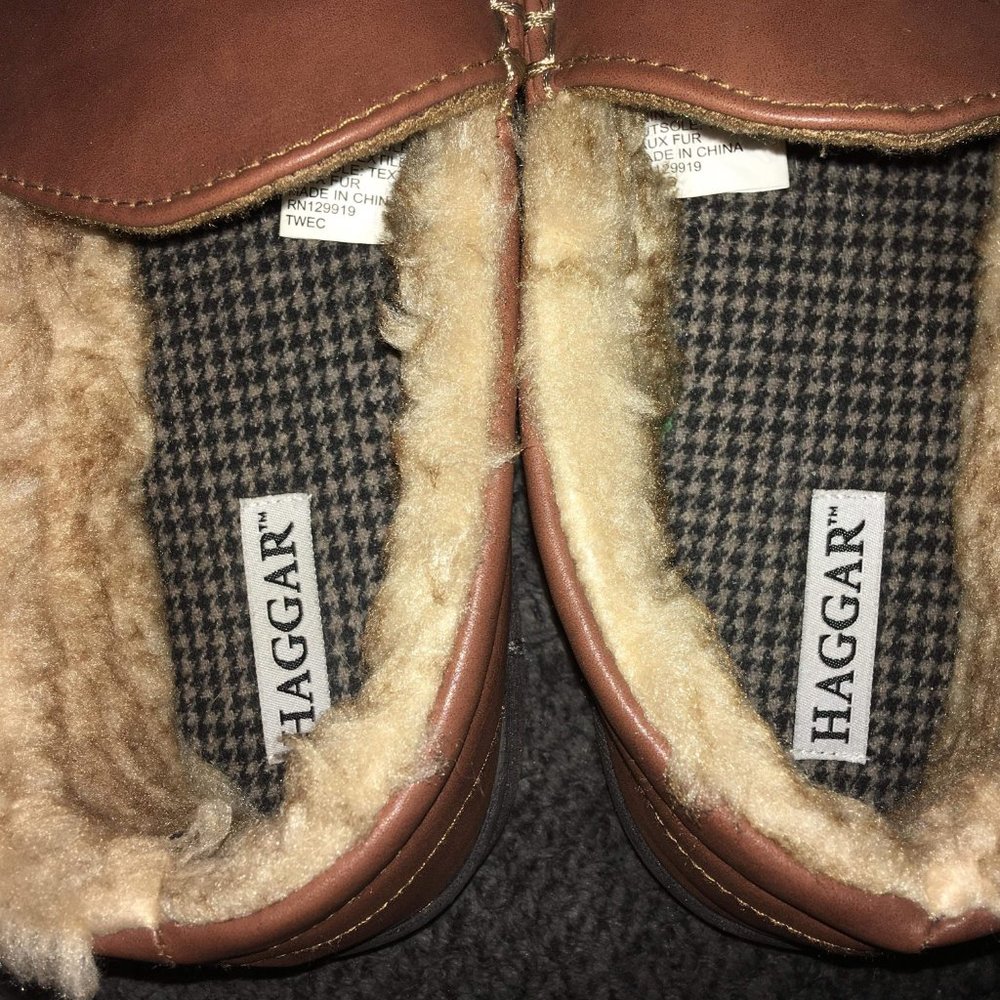 NWOT Faux Suede Venetian Haggar Slippers Size Large (9.5-10.5) - Picture 2 of 3